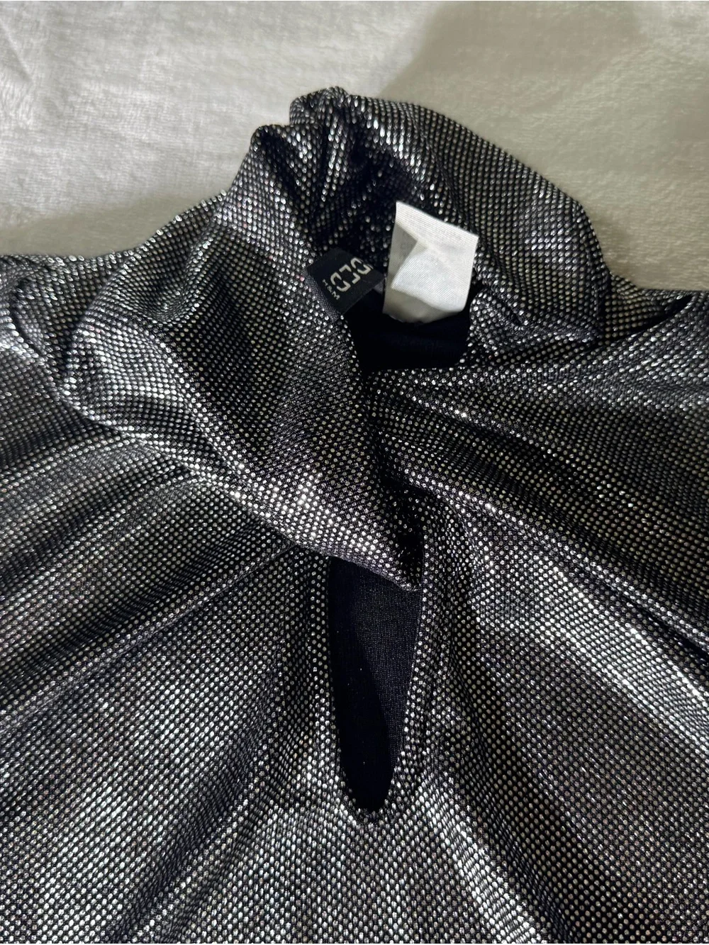 H&M Shimmery metallic Ruched Mini Skirt and Top set